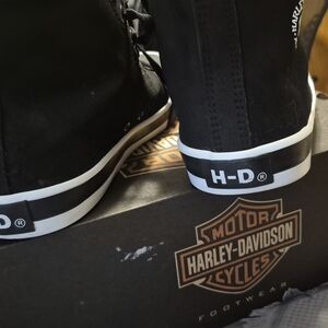 Harley-Davidson Black High-Top Sneakers